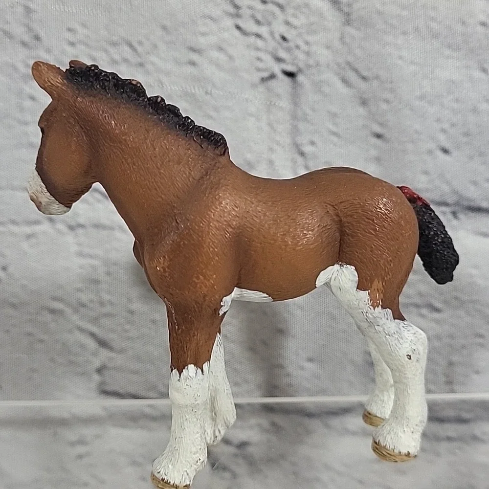 Schleich Horse Figures Lot Of 3 Pinto Stallion‎ Clydesdale Foal Riding Pony
